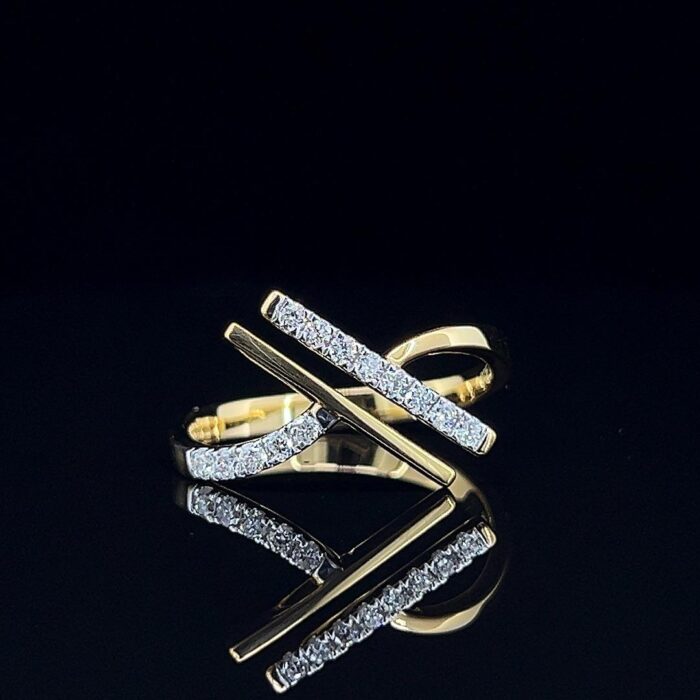 Radiant Angle Diamond Ring - 2