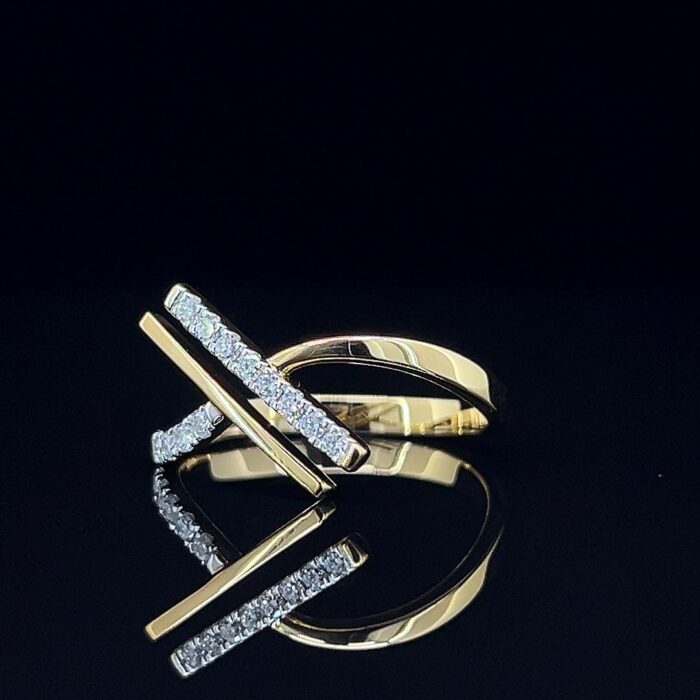 Radiant Angle Diamond Ring - 4