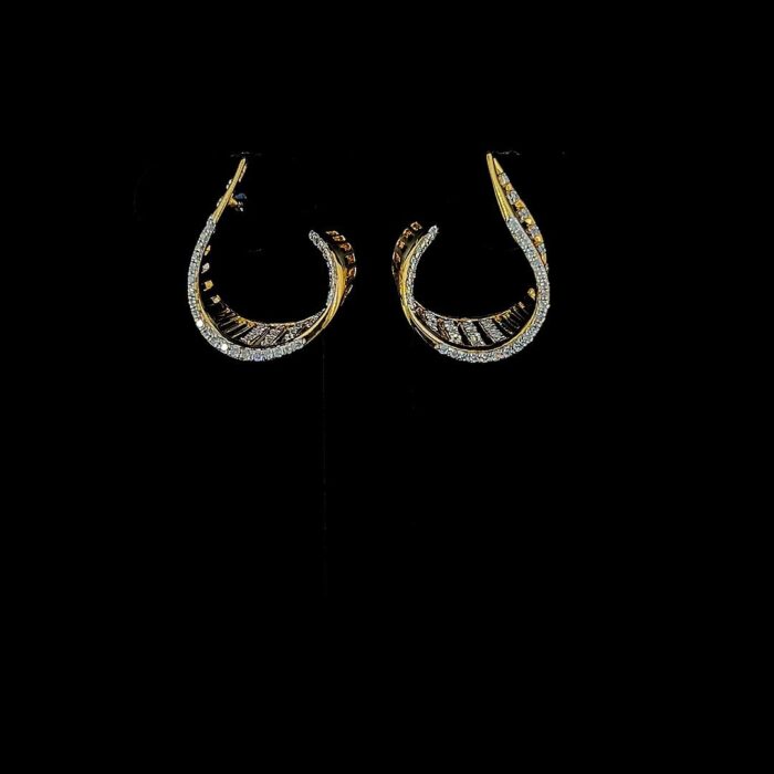 Auric Swirl Diamond Earrings