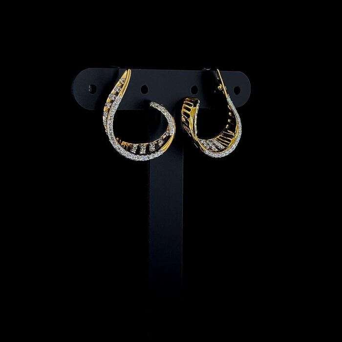 Auric Swirl Diamond Earrings