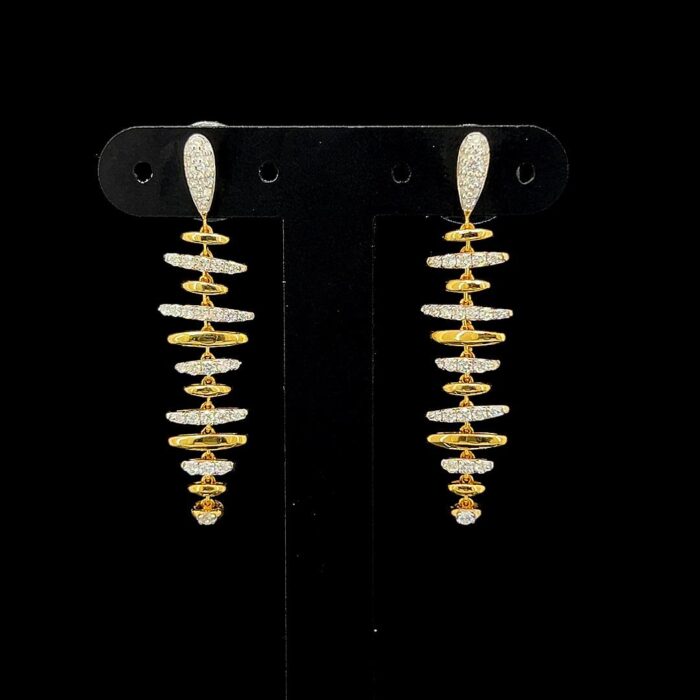 Cascade Halo Diamond Earrings