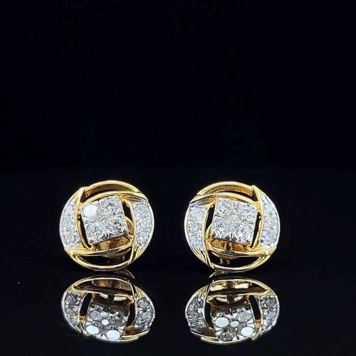 Celestial Swirl Diamond Studs - 1 Celestial Swirl Diamond Studs