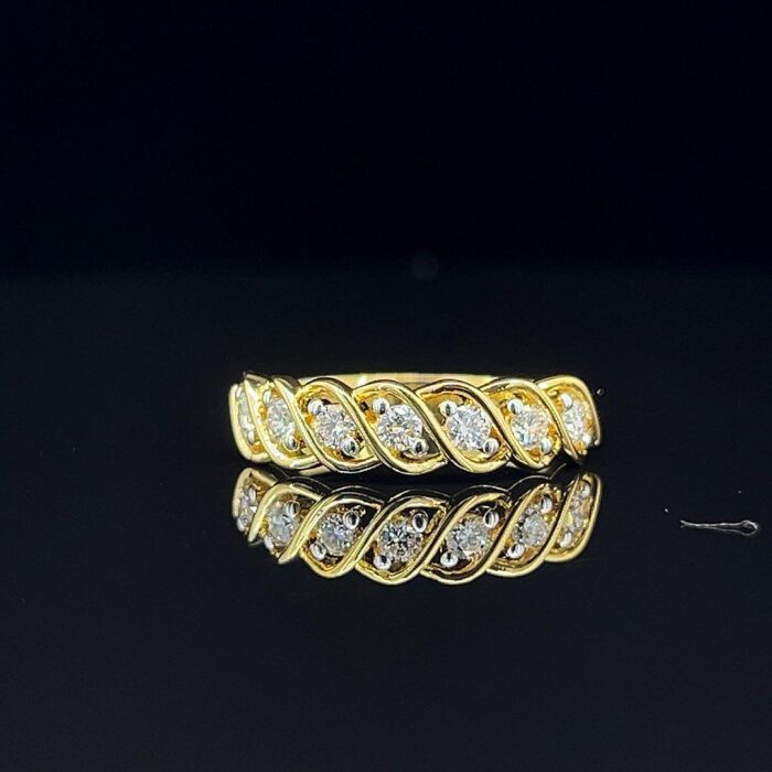 Chain Shaped Diamond Ring - 4 Chain Shaped Diamond Ring