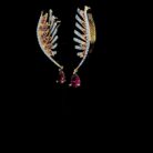 Crimson Wings Diamond Earrings