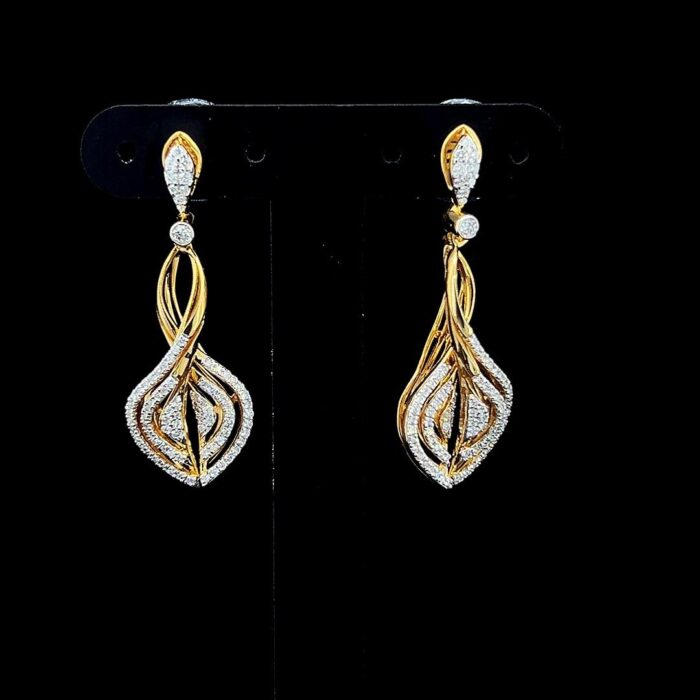 Elara Twist Diamond Earrings - 1 Elara Twist Diamond Earrings