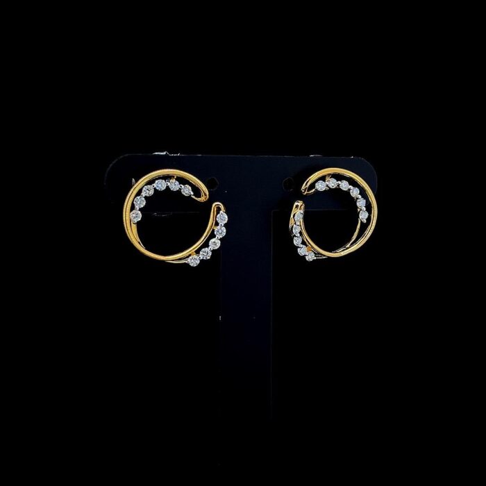 Gleam Arc Diamond Earrings - 2 Gleam Arc Diamond Earrings