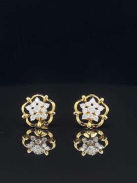 Golden Florette Diamond Earrings
