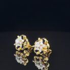 Golden Florette Diamond Earrings