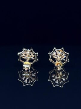 Golden Web Diamond Earrings