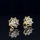 Golden Web Diamond Earrings