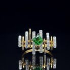 Green Frequency Diamond Ring