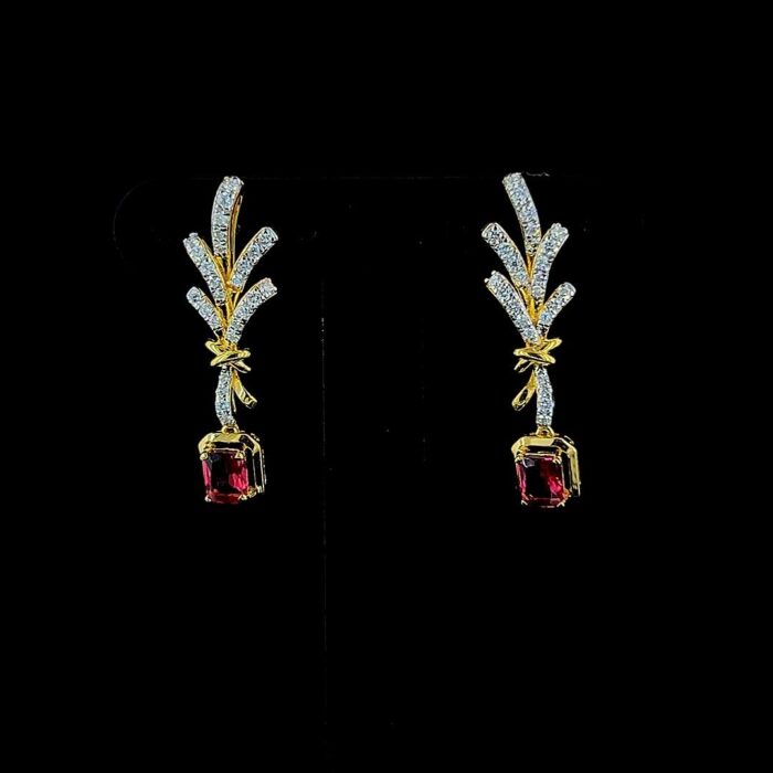 Ruby Fern Diamond Earrings - 1 Ruby Fern Diamond Earrings