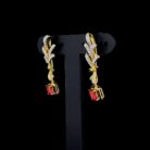Ruby Fern Diamond Earrings