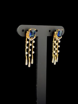 Sapphire Rain Diamond Earrings