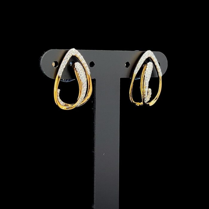 Serene Loop Diamond Earrings - 3 Serene Loop Diamond Earrings