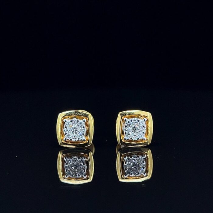 Sparkle Square Diamond Studs - 1 Sparkle Square Diamond Studs