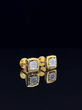 Sparkle Square Diamond Studs