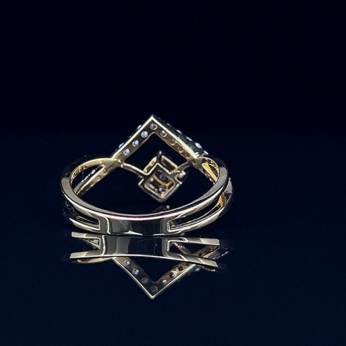 Square Shaped Diamond Ring - 3 Square Shaped Diamond Ring