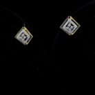 Verta Square Diamond Earrings - 1